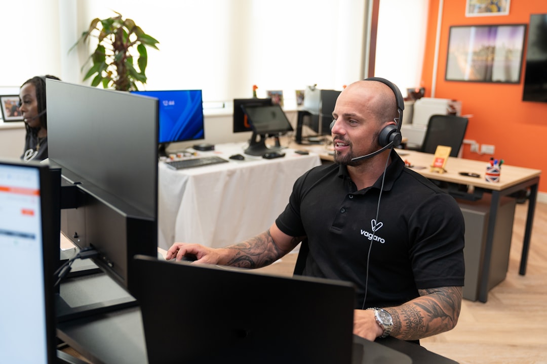 customer service headset desk