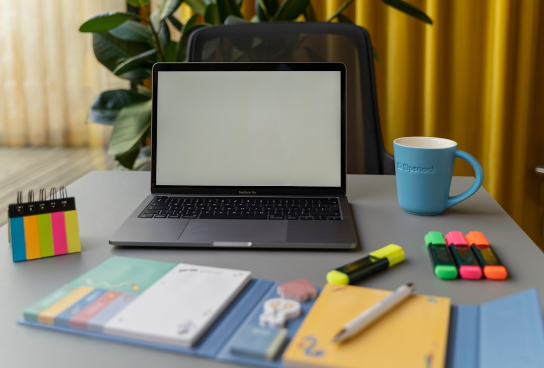 office laptop workspace